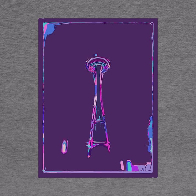 Artistic Seattle Space Needle by WelshDesigns